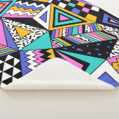 レトロ幾何形状:カラフルヴィンテージ。 シェルパブランケット (3/4)