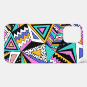 レトロ幾何形状：カラフルヴィンテージ。 Case-Mate iPhoneケース (裏面 (横))