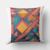 レトロ幾何枕デザイン クッション (裏面)