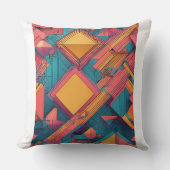 レトロ幾何枕デザイン クッション (正面)
