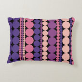 レトロ幾何点々のあるストライプ アクセントクッション (裏面)