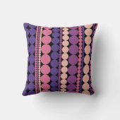 レトロ幾何点々のあるストライプ クッション (裏面)