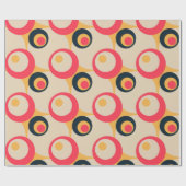 レトロ幾何芸術的抽象芸術パターン#10 ラッピングペーパー (フラット)