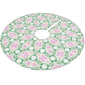 レトロ幾何芸術的抽象芸術パターン#8 ブラッシュドポリエステルツリースカート (アングル)