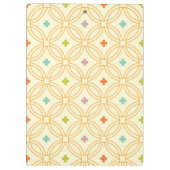 レトロ幾何連動円パターン クリップボード (裏面)