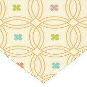 レトロ幾何連動円パターン ロングテーブルランナー (コーナー)