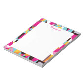 レトロ幾何野生パタサイケデリックーン ノートパッド (回転)