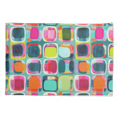 レトロ幾何鮮やかパターン半モダン世紀 枕カバー (裏面)