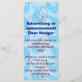 レトロ広告のドアハンガープロモーションラベル