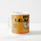 レトロ広告のビッグリーグコーヒー コーヒーマグカップ (正面左)