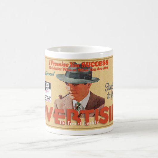 レトロ広告の コーヒーマグカップ (中央)