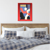 レトロ広告ヴィンテージの記号中国の広告 キャンバスプリント (インサイチュ (寝室))