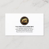 レトロ建築のツールのモチーフ 名刺 (裏面)