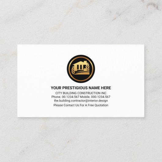 レトロ建築のツールのモチーフ 名刺 (裏面)