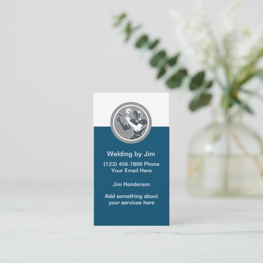 レトロ建築溶接 名刺 (スタンド正面)