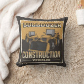 レトロ建築 – ブルドーザー装飾用クッション クッション (ブランケット)