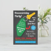 レトロ引っ越し祝いパーティーパーティの招待状 招待状 (スタンド正面)