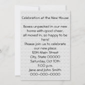 レトロ引っ越し祝いパーティーパーティー 招待状 (裏面)