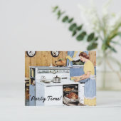 レトロ引っ越し祝いパーティーパーティー 招待状 (スタンド正面)