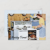 レトロ引っ越し祝いパーティーパーティーV2 招待状 (正面/裏面)