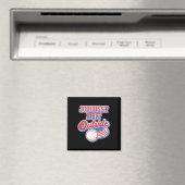 レトロ引用文Just A Bit Outside おもしろい Sport Basebal マグネット (インサイチュ (食洗機))