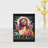 レトロ彼はリズィンイエスおもしろいはリズンイースターCを持っている カード (黄色い花)