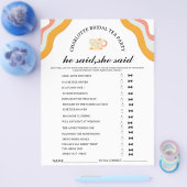 レトロ彼は彼女はブライダル紅茶パーティーゲームと言った チラシ (シングル)