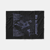 レトロ彼は神のバイスケット遊ル東のリズおもしろいィン フリースブランケット (正面(横))