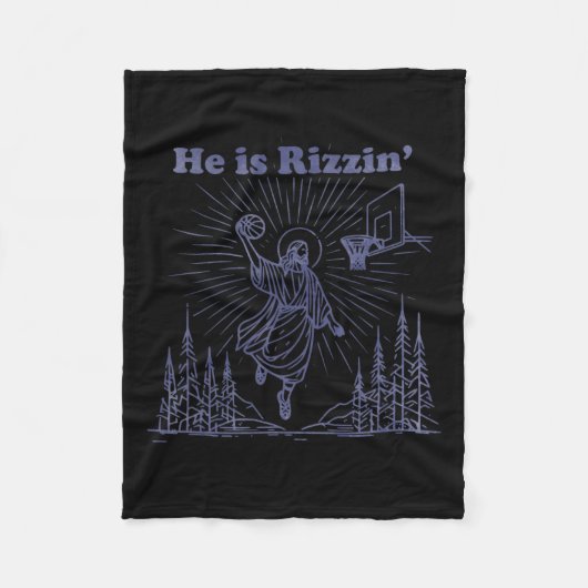 レトロ彼は神のバイスケット遊ル東のリズおもしろいィン フリースブランケット (正面)