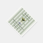 レトロ彼女は彼女の完璧な抹茶ブライダルシャワーを見つけた スタンダードカクテルナプキン (角)