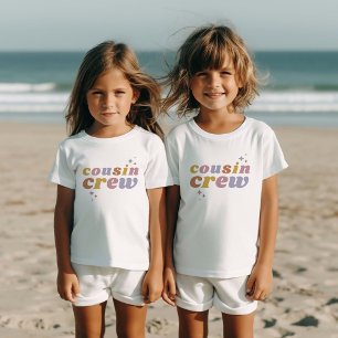 レトロ従兄弟クルー 一致する子 ベビーTシャツ
