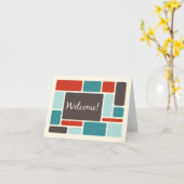 レトロ従業員チームカードへようこそ カード (黄色い花)