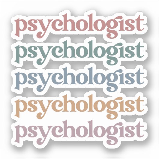 レトロ心理学心理学の学生卒業 シール (正面)