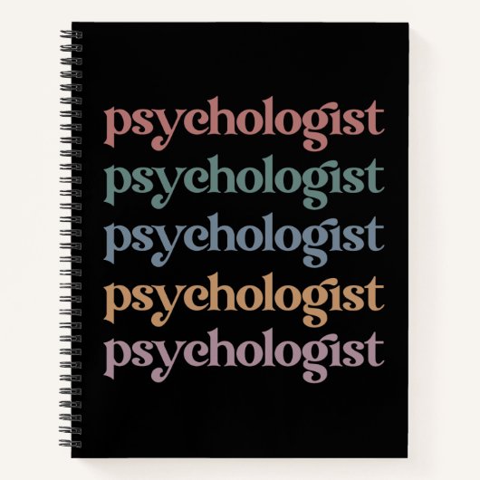 レトロ心理学心理学の学生卒業 ノートブック (正面)