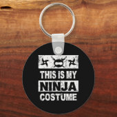 レトロ忍者の衣装ハロウィーンのための男の子の男性 キーホルダー (正面)