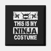 レトロ忍者の衣装ハロウィーンのための男の子の男性 マグネット (正面)