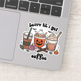 レトロ怖い'私がコーヒーハロウィーンを取得するまで シール