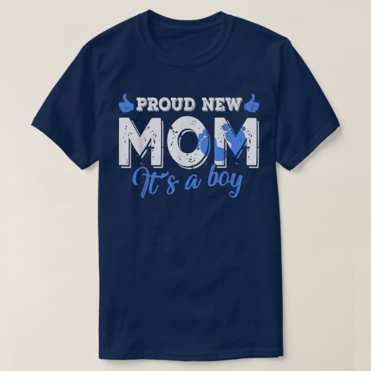 レトロ性が誇りを持った新しい母を明かす男の子 Tシャツ (デザイン正面)