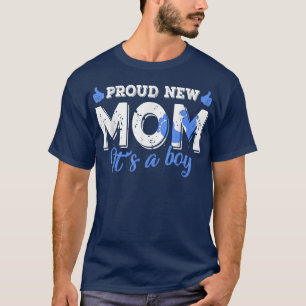 レトロ性が誇りを持った新しい母を明かす男の子 Tシャツ