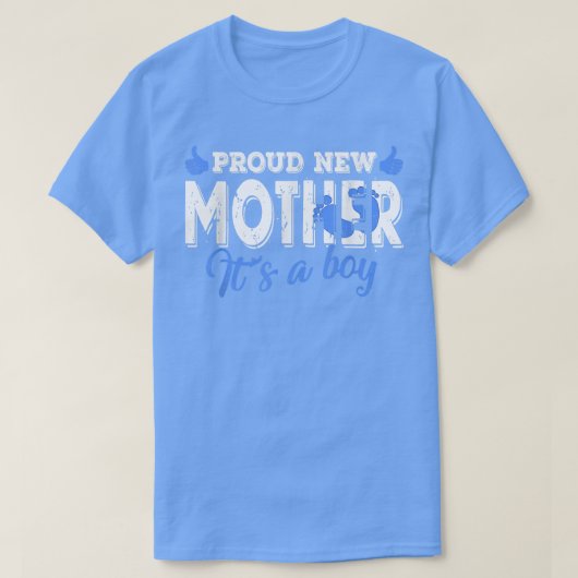 レトロ性が誇りを持った新しい母親を明かす男の子 Tシャツ (デザイン正面)