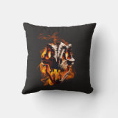 レトロ恐竜の死火スカル クッション (裏面)