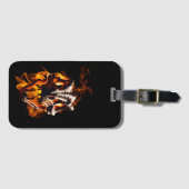 レトロ恐竜の死火スカル ラゲッジタグ (正面横)