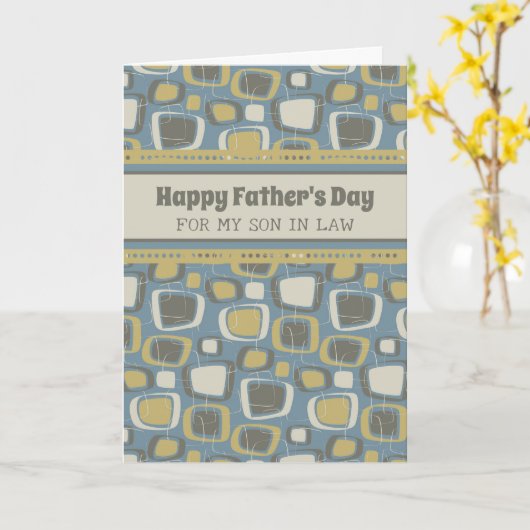 レトロ息子の義父の日 カード (黄色い花)