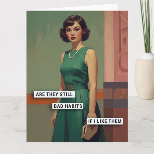 レトロ悪い人 カード (正面)