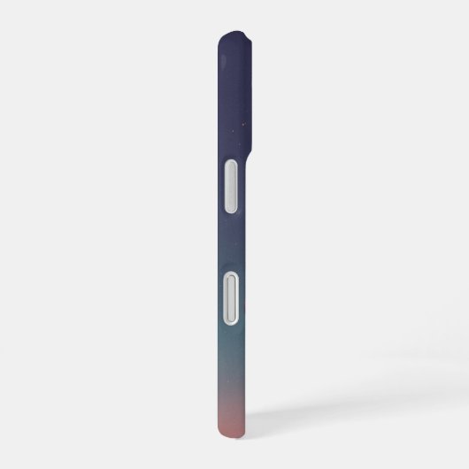 レトロ惑星と軌道上の岩石 iPhone 16ケース (右側面)