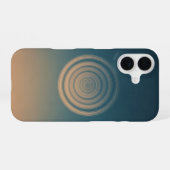 レトロ惑星の俯瞰図と反射 iPhone 16ケース (裏面横)