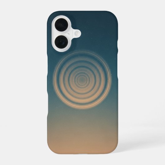 レトロ惑星の俯瞰図と反射 iPhone 16ケース (裏面)