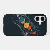 レトロ惑星の配置 iPhone 16ケース (裏面横)