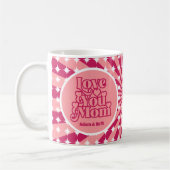 レトロ愛あなたパーソナライズされたママ写真母の日 コーヒーマグカップ (左)