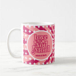 レトロ愛あなたパーソナライズされたママ写真母の日 コーヒーマグカップ